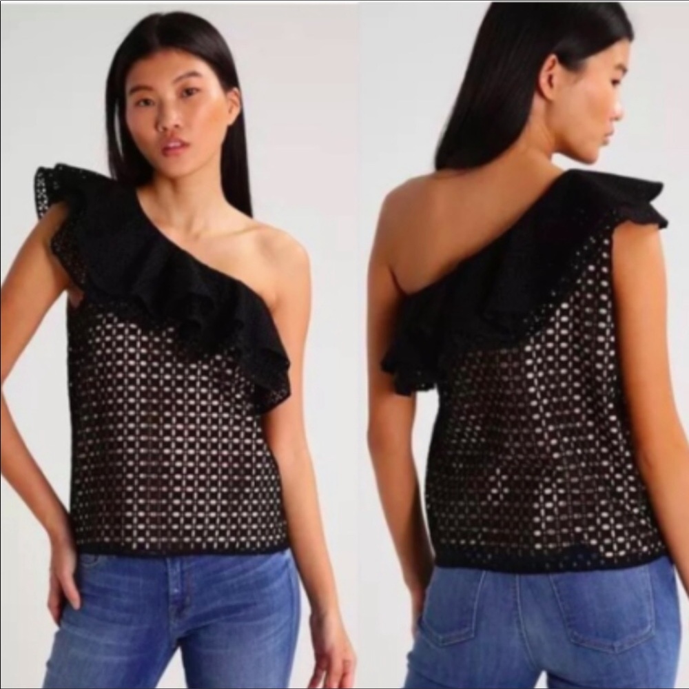 J. Crew Eyelet One Shoulder Top  NWT